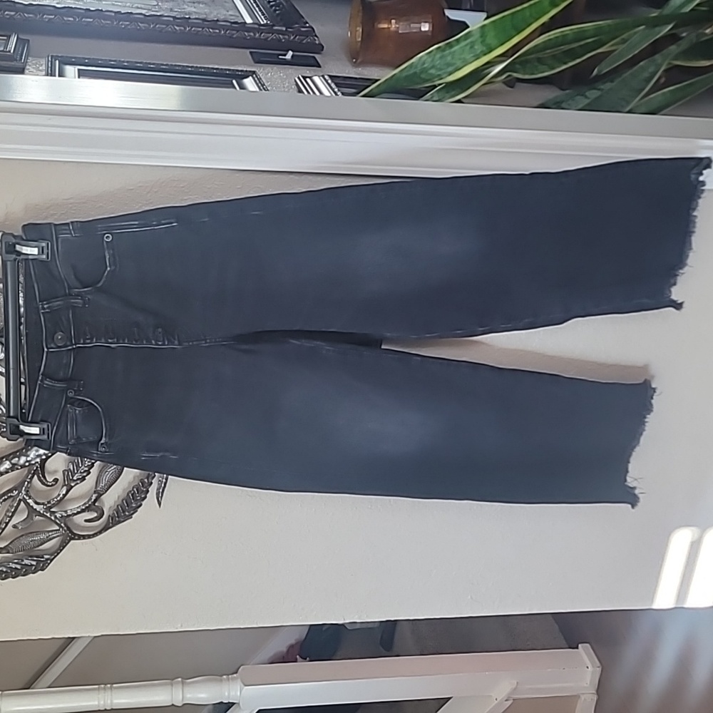 American eagle distressed black jeans sz 0.